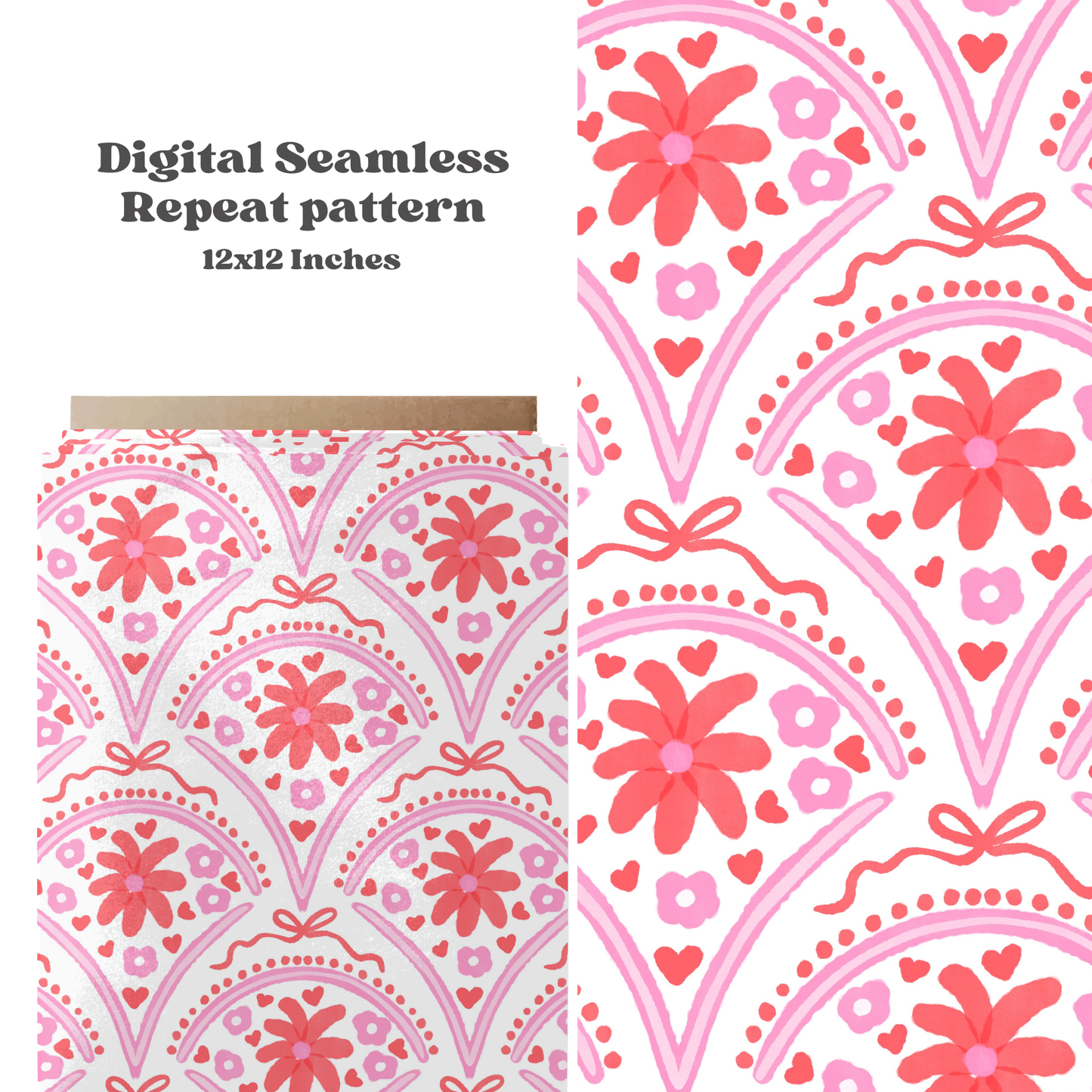 Watercolor Scallop Floral