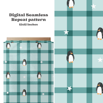 Blue plaid Penguins