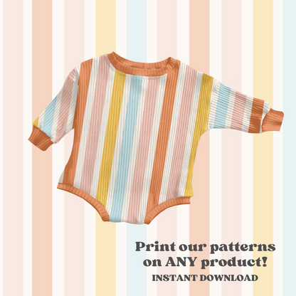 Retro Groovy Stripe Pattern