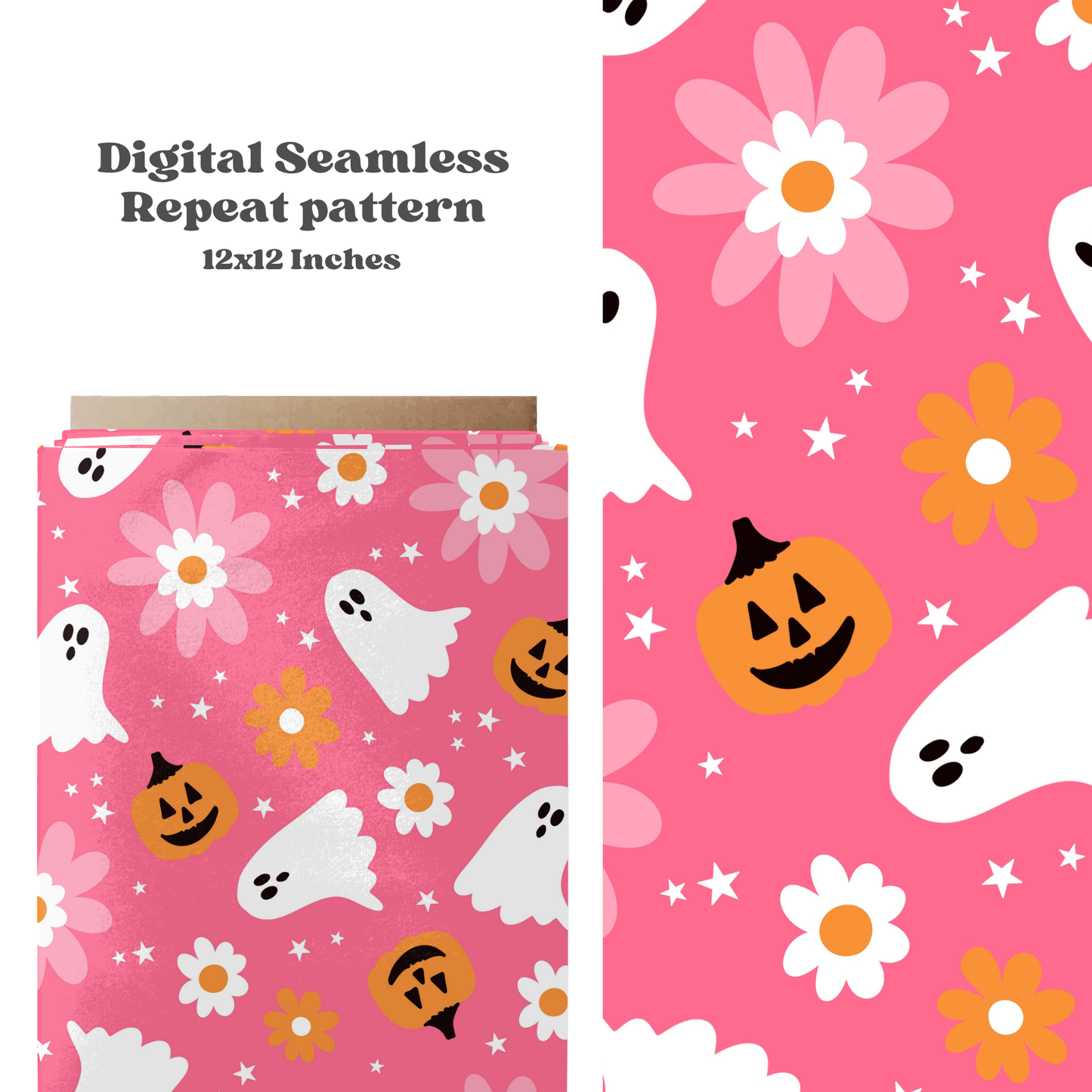 Girly Halloween ghosts Pattern