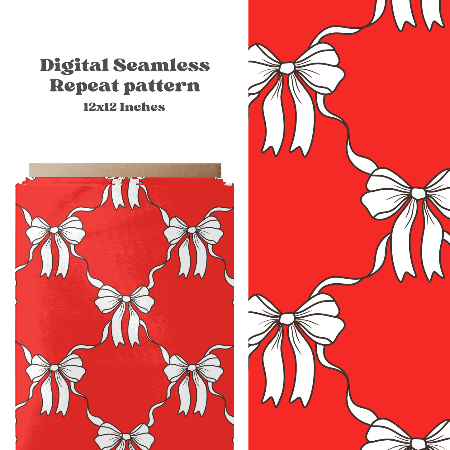 Christmas bow Seamless pattern