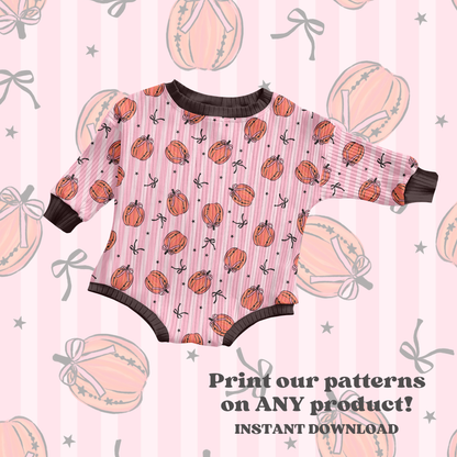 Halloween Pumpkin bow stripe