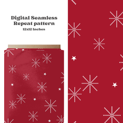 Christmas knit Snowflakes Seamless Pattern