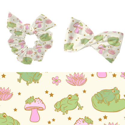 Spring frogs Pattern Design