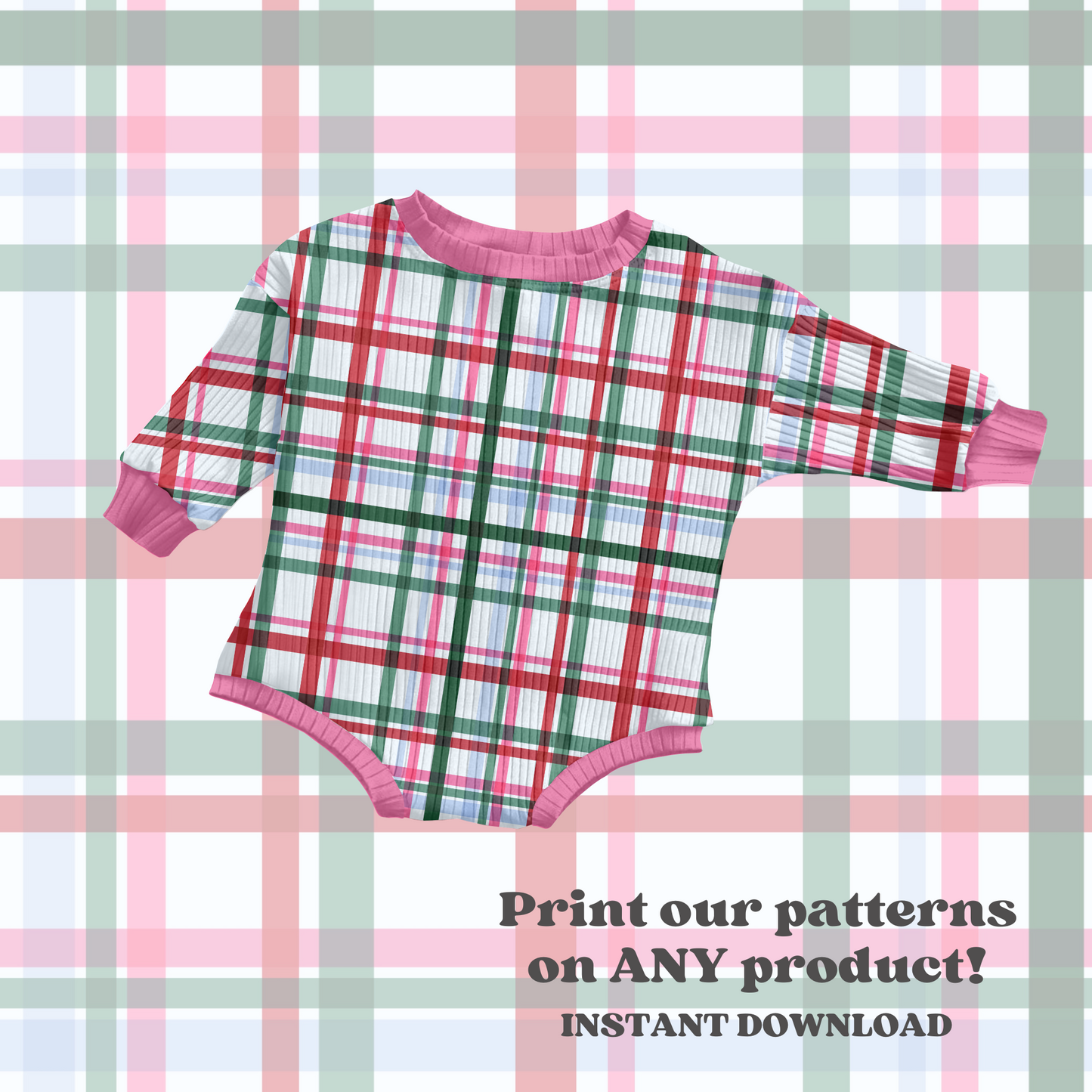 Winter gingham plaid