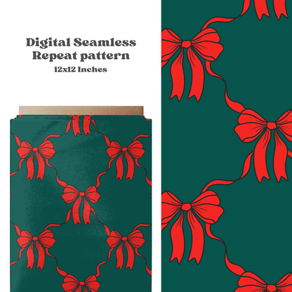 Christmas coquette bows Pattern