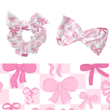 Checkered Girly Bows Pattern