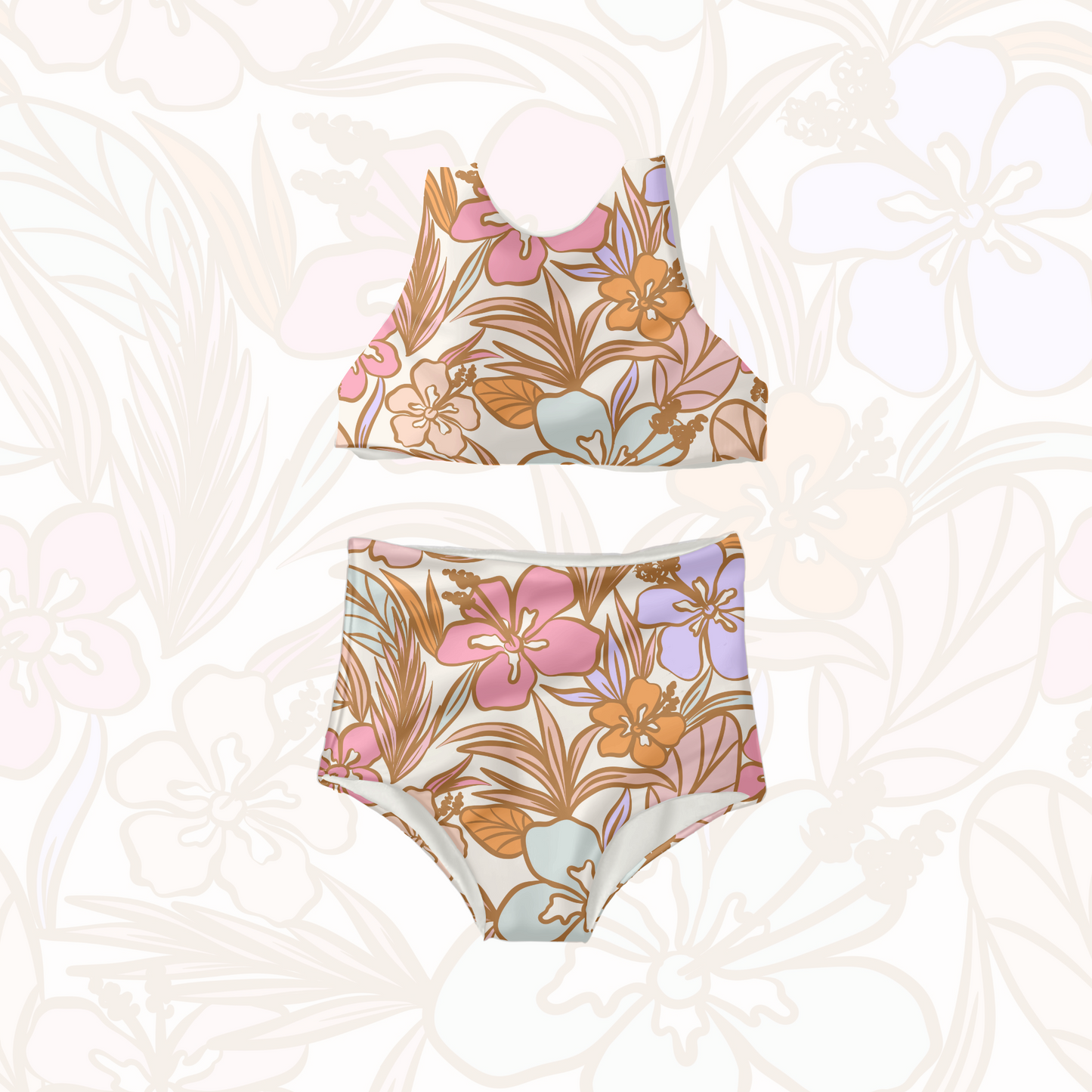 Tropical summer Hibiscus Pattern