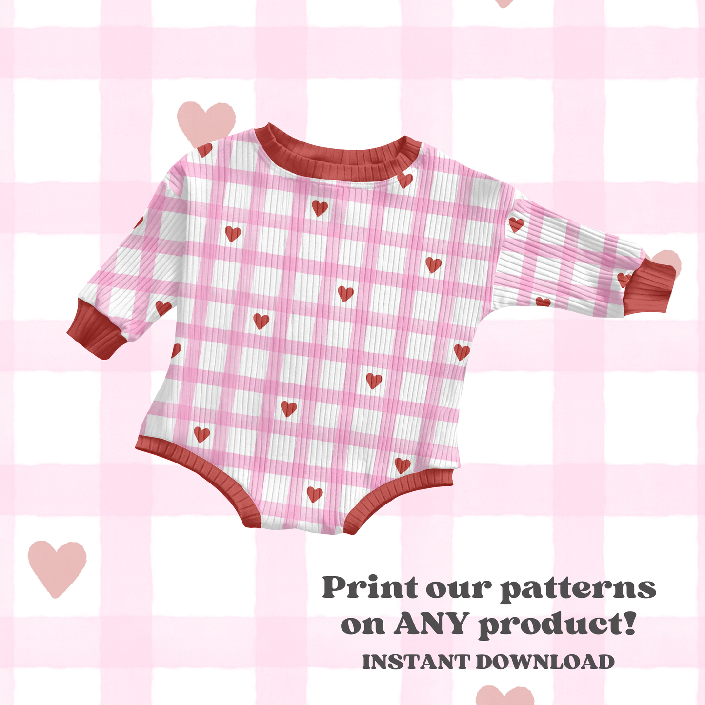 Valentine Preppy checkered hearts