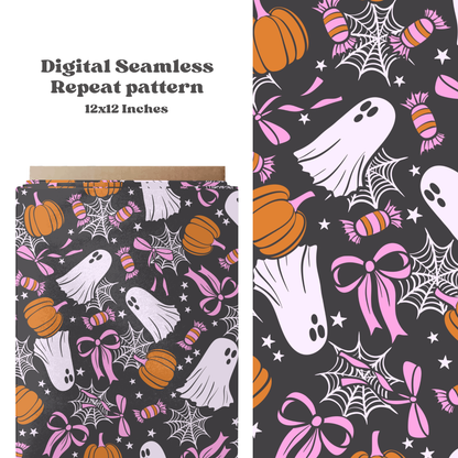 Halloween Bows and ghosts Pattern