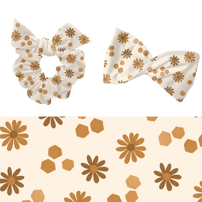 Spring honeycomb floral pattern