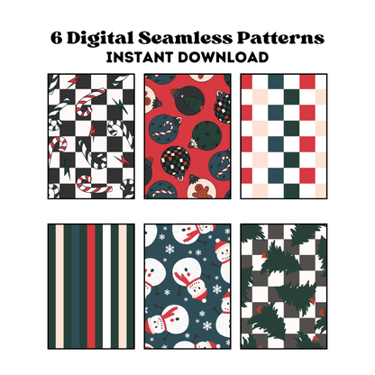 Boys Christmas Seamless pattern Bundle