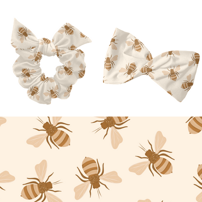 Neutral Spring Bees Pattern