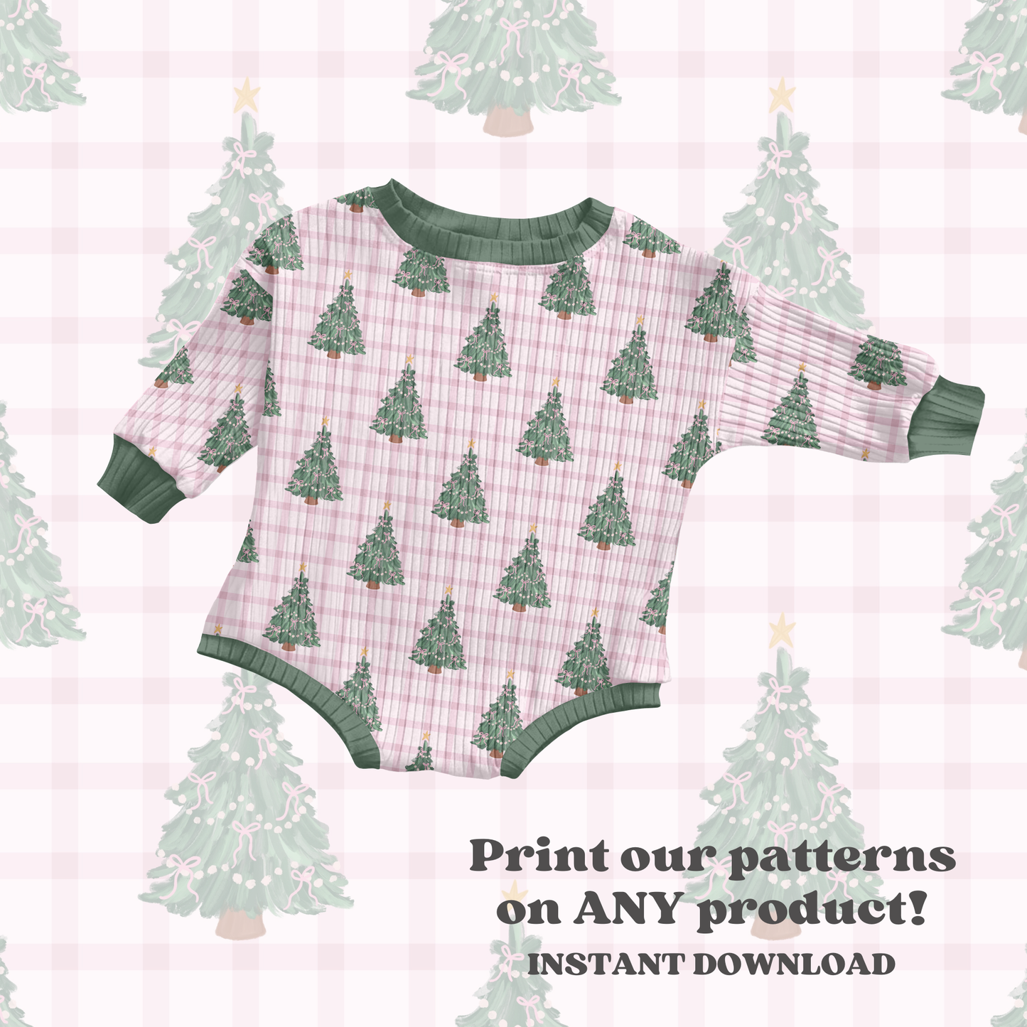 Preppy winter tree plaid