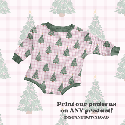 Preppy winter tree plaid