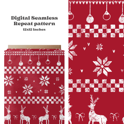 Distress Christmas Sweater Seamless Pattern