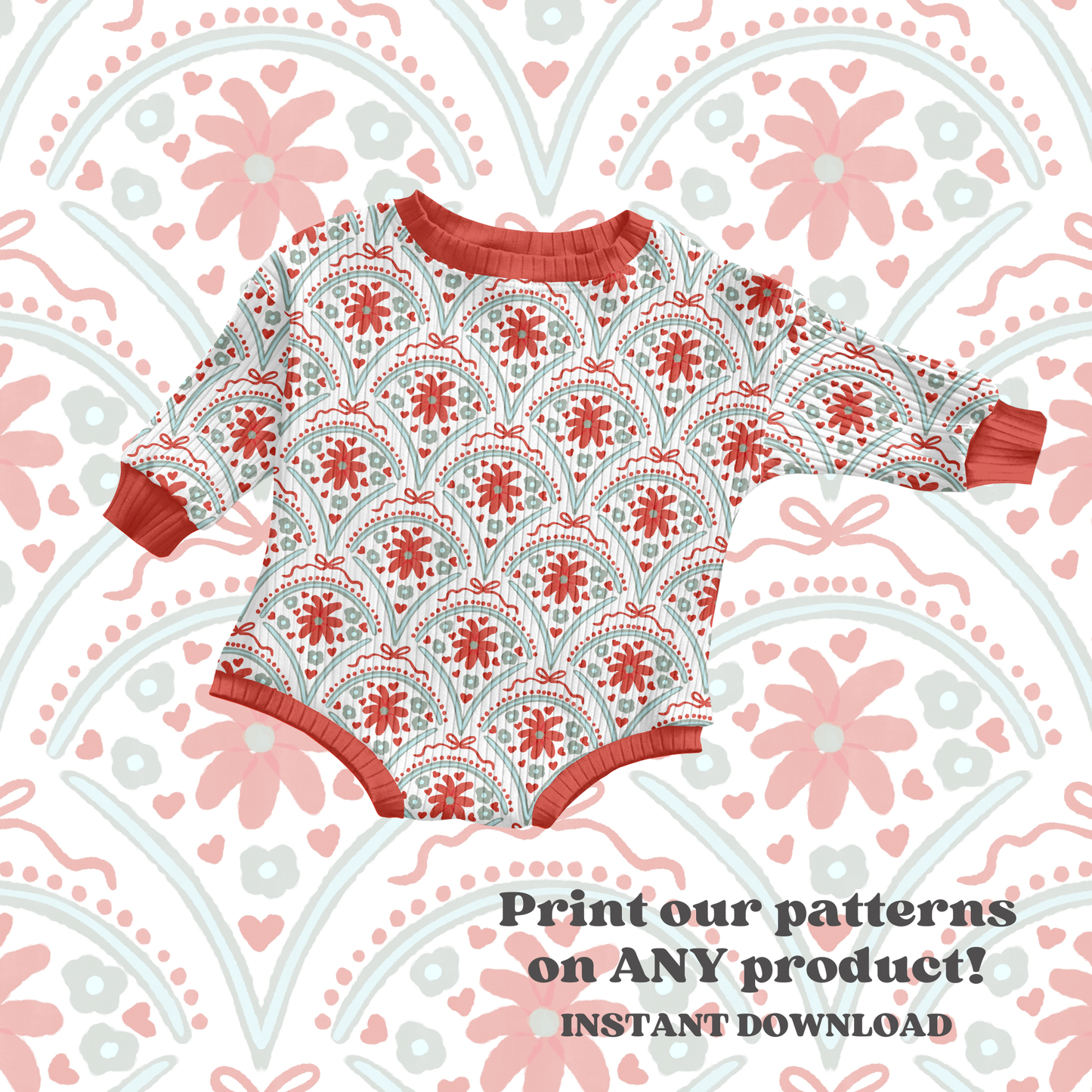 Christmas scallop floral