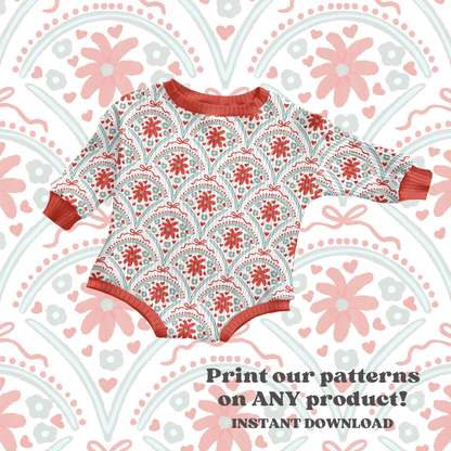 Christmas scallop floral