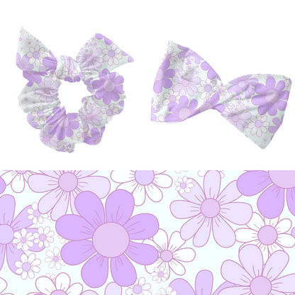 Lilac Purple Daisy Floral Pattern