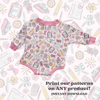 Girly school supply bows