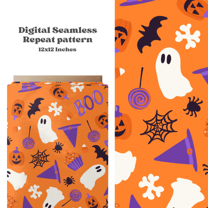 Bright Halloween Seamless Pattern