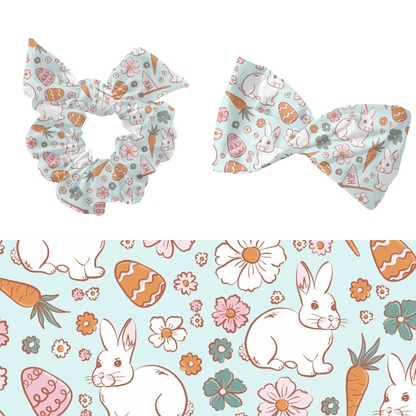 Blue Boho Easter Bunny Pattern