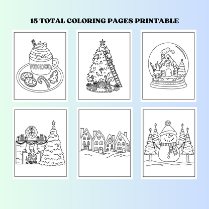 Festive Christmas coloring Pages