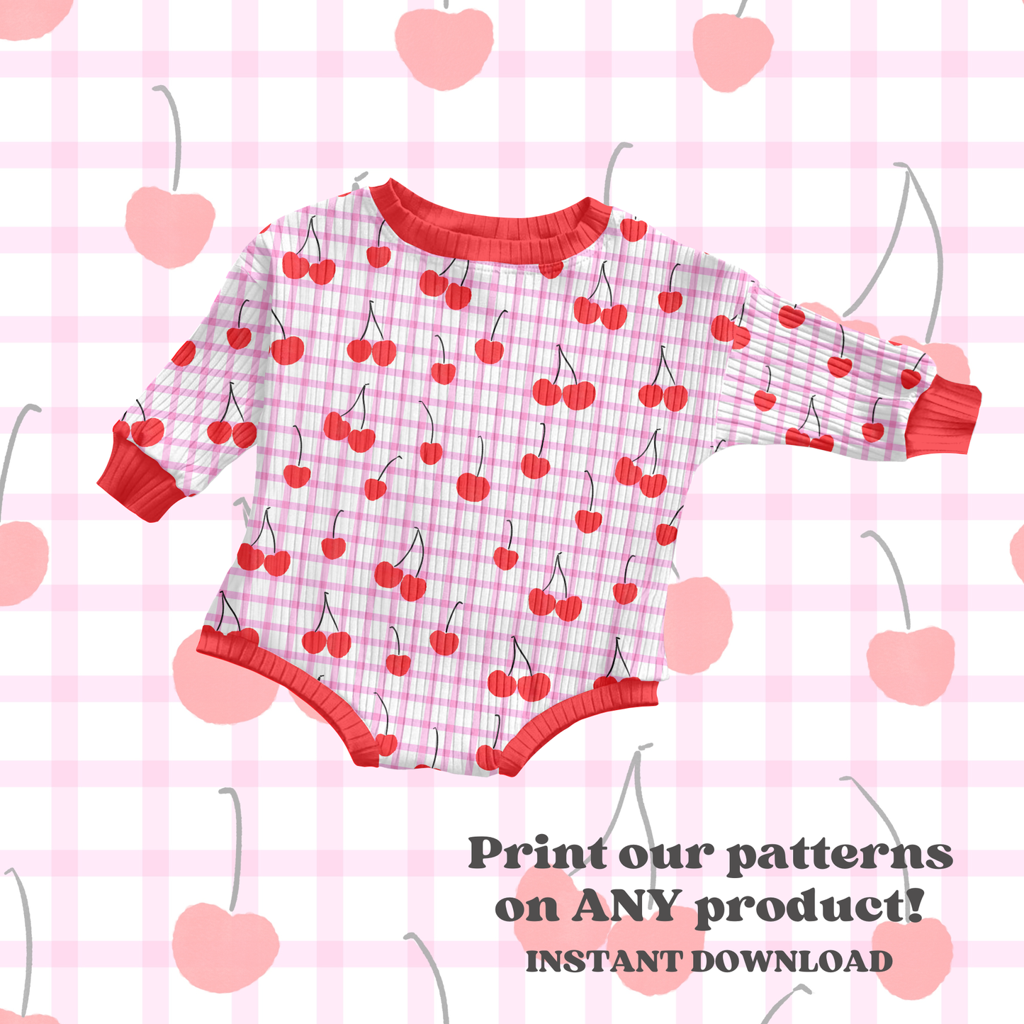 Vibrant cherry gingham