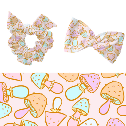 Pastel mushrooms seamless design