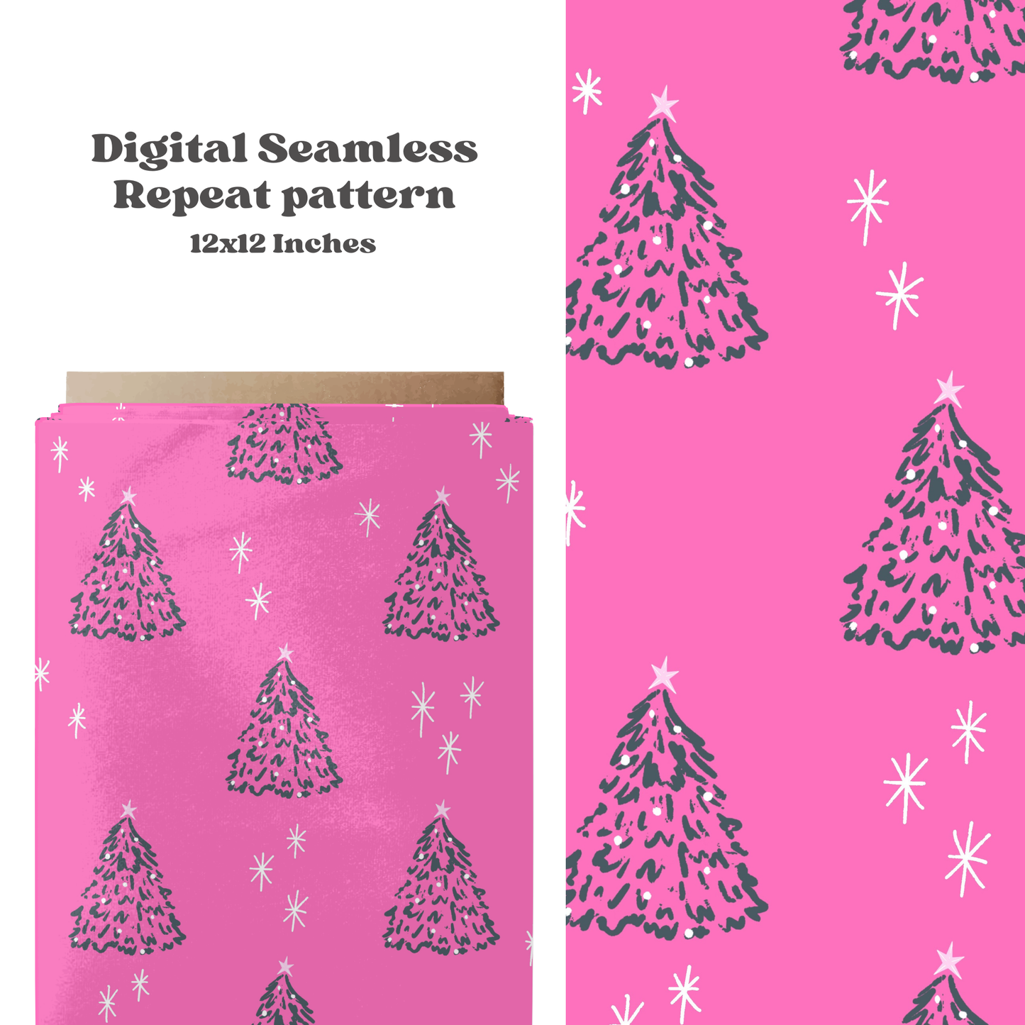 Pink Christmas Seamless Bundle
