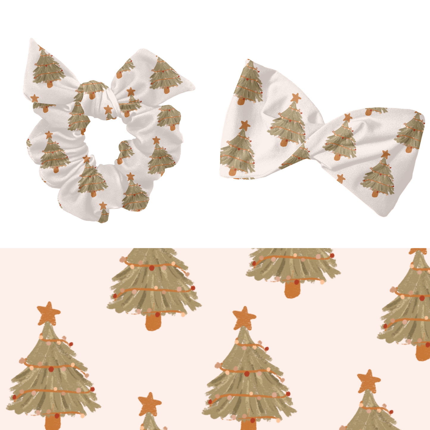 Textured Christmas tree pattern design