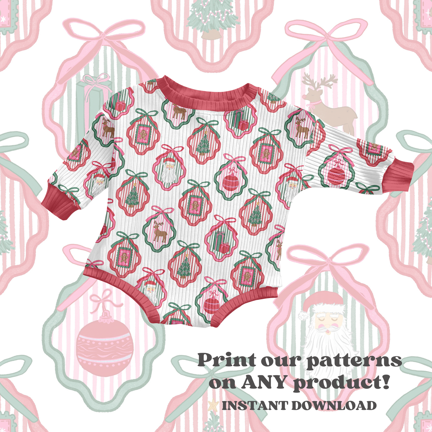 Preppy Holiday Bow Frames