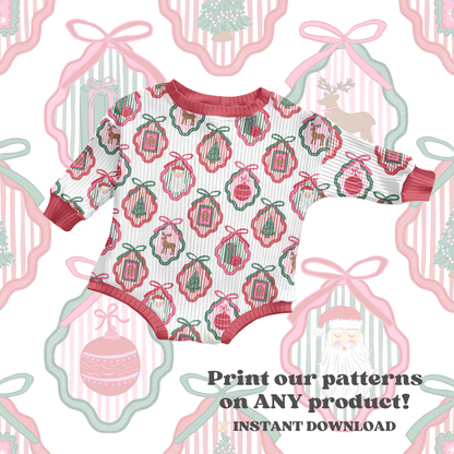 Preppy Holiday Bow Frames