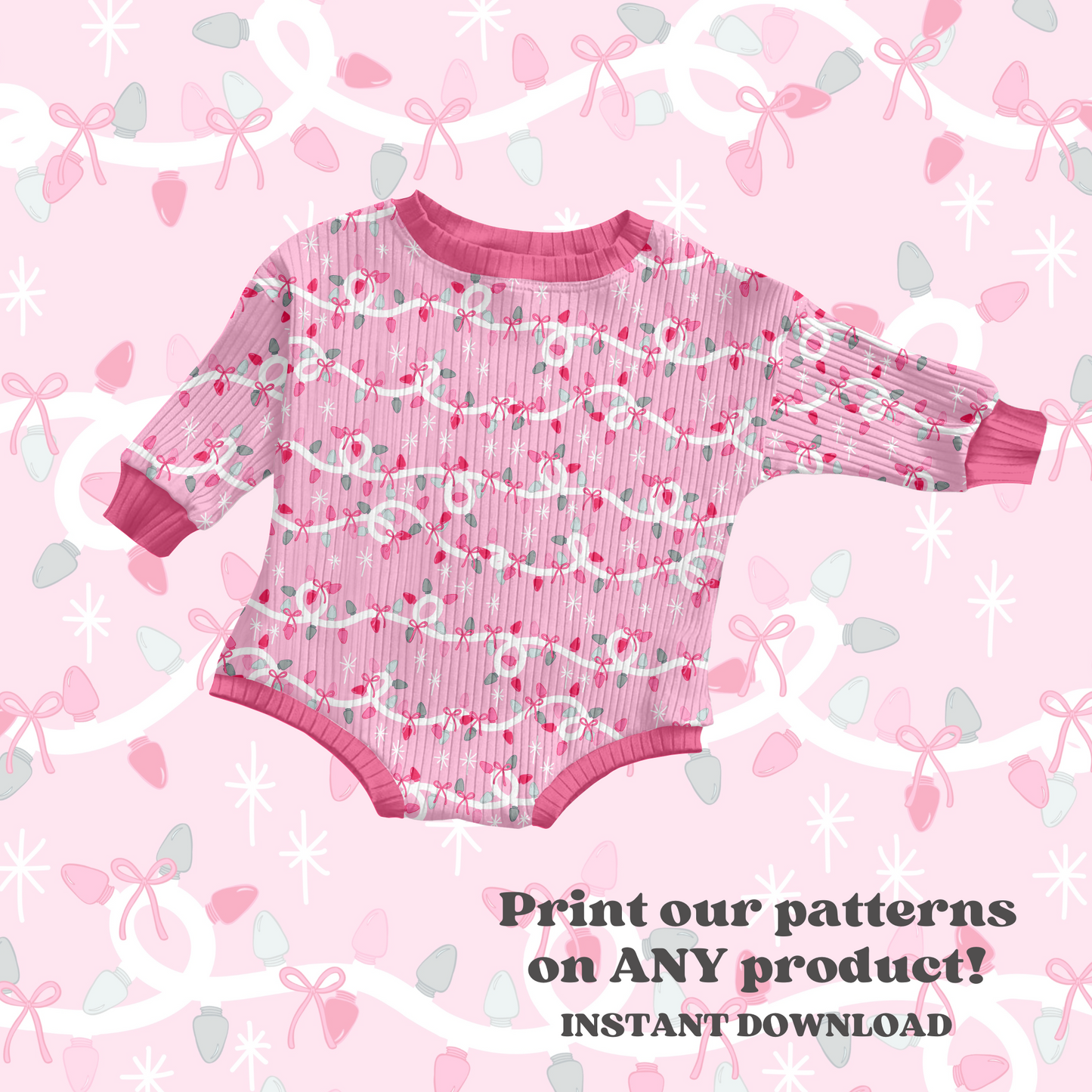 Preppy Pink Christmas lights