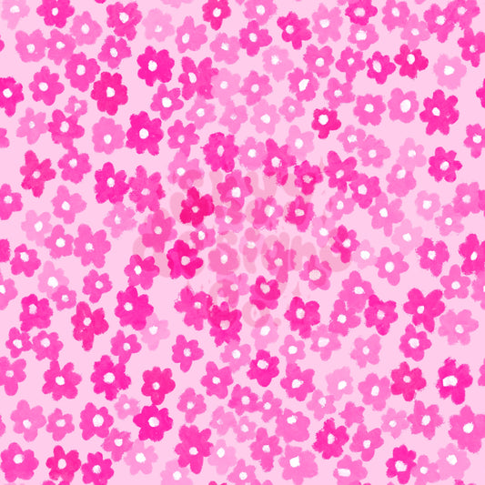 Valentines pink dainty floral pattern design