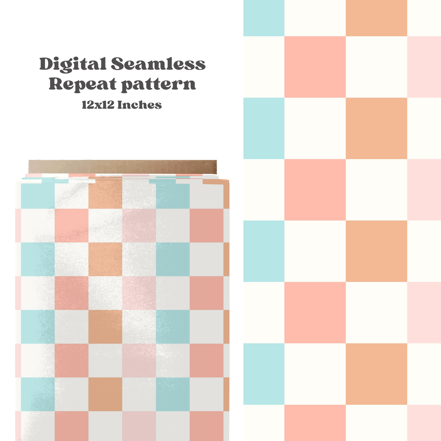 Pastel spring checkered Pattern