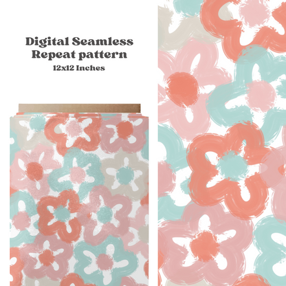 Bright pastel daisy pattern