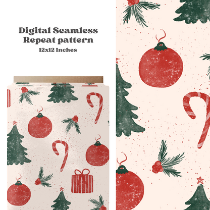 Watercolor Christmas Pattern