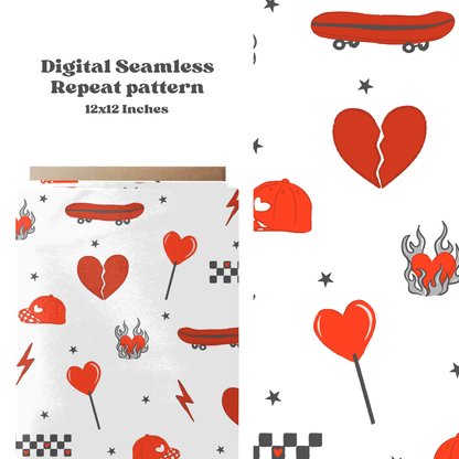 Boy Checkered Valentine Pattern