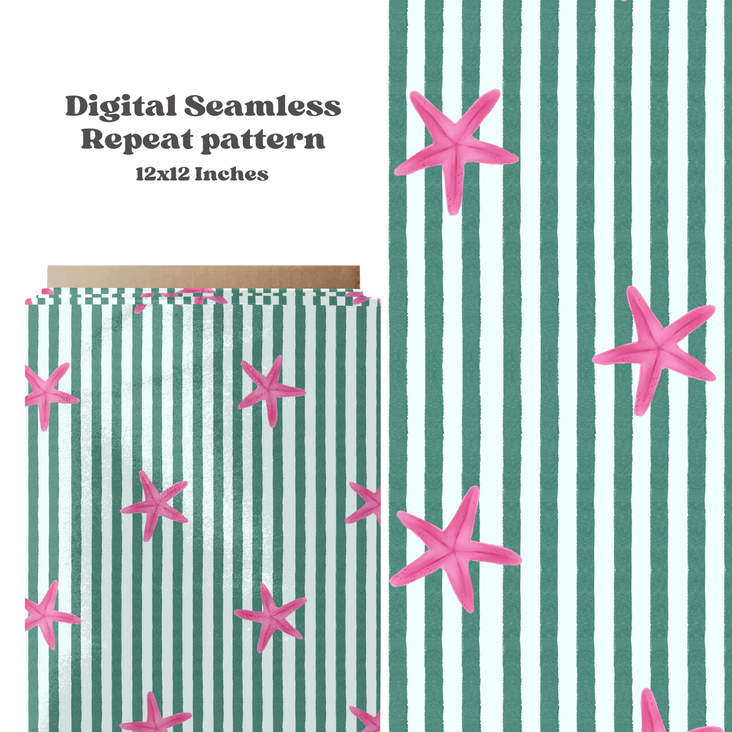 Bright Starfish Stripe