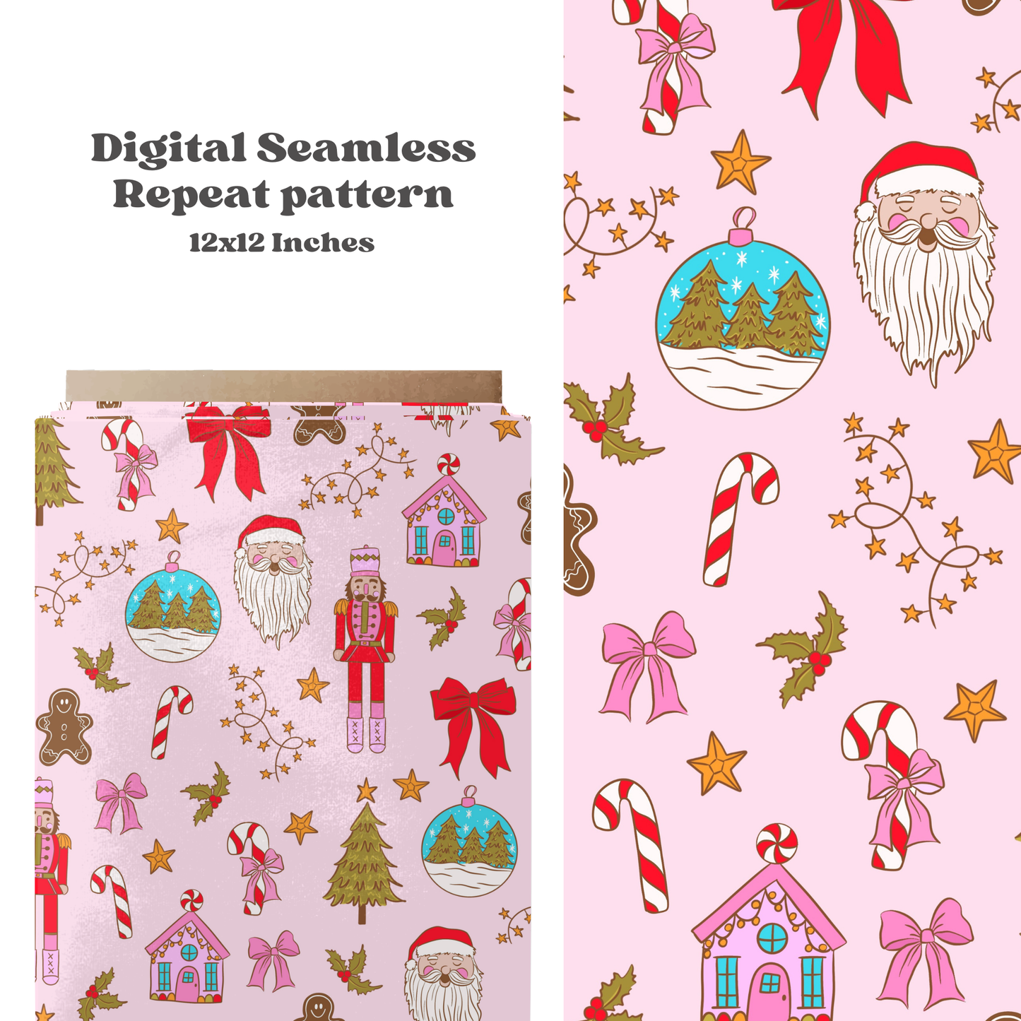 Trendy Christmas nutcracker Seamless pattern