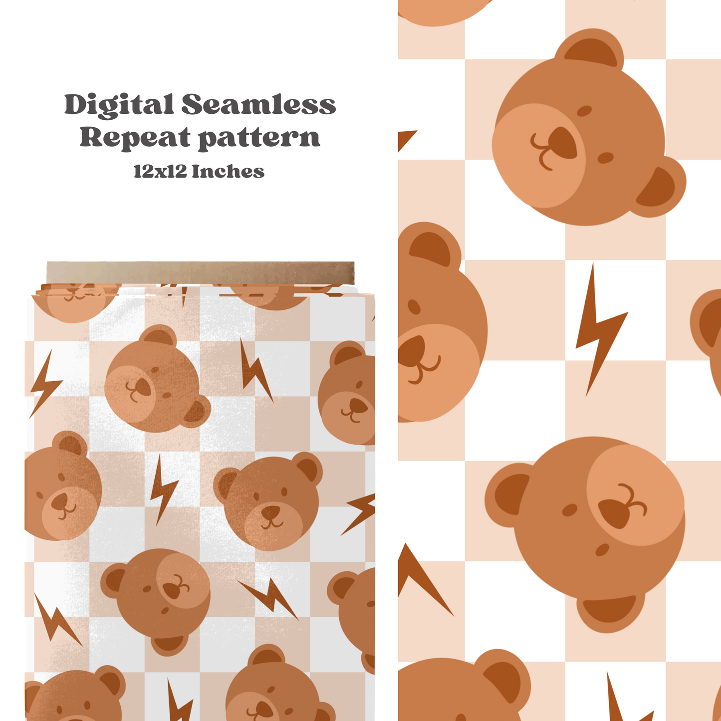 Checkered Bears and bolts Pattern