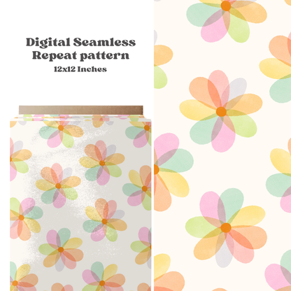 Watercolor Rainbow Daisy