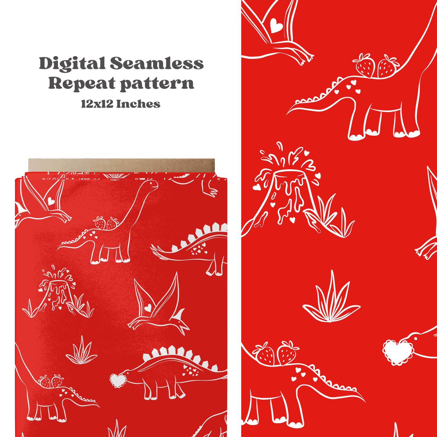 Boy Valentine Dinosaurs Pattern