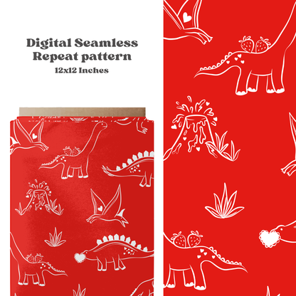 Boy Valentine Dinosaurs Pattern