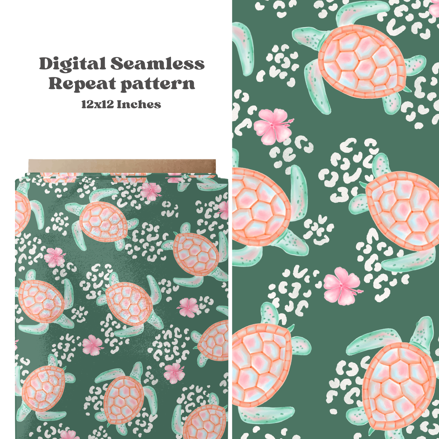 Cheetah Pastel Sea turtle