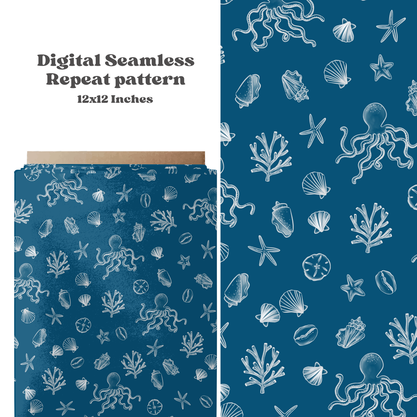 Navy Nautical Coastal Toile