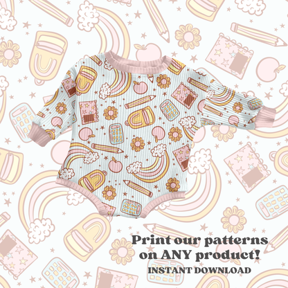 Back to school seamless pattern