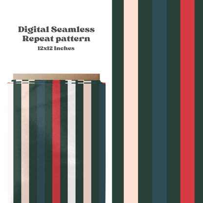 Christmas stripe Seamless pattern