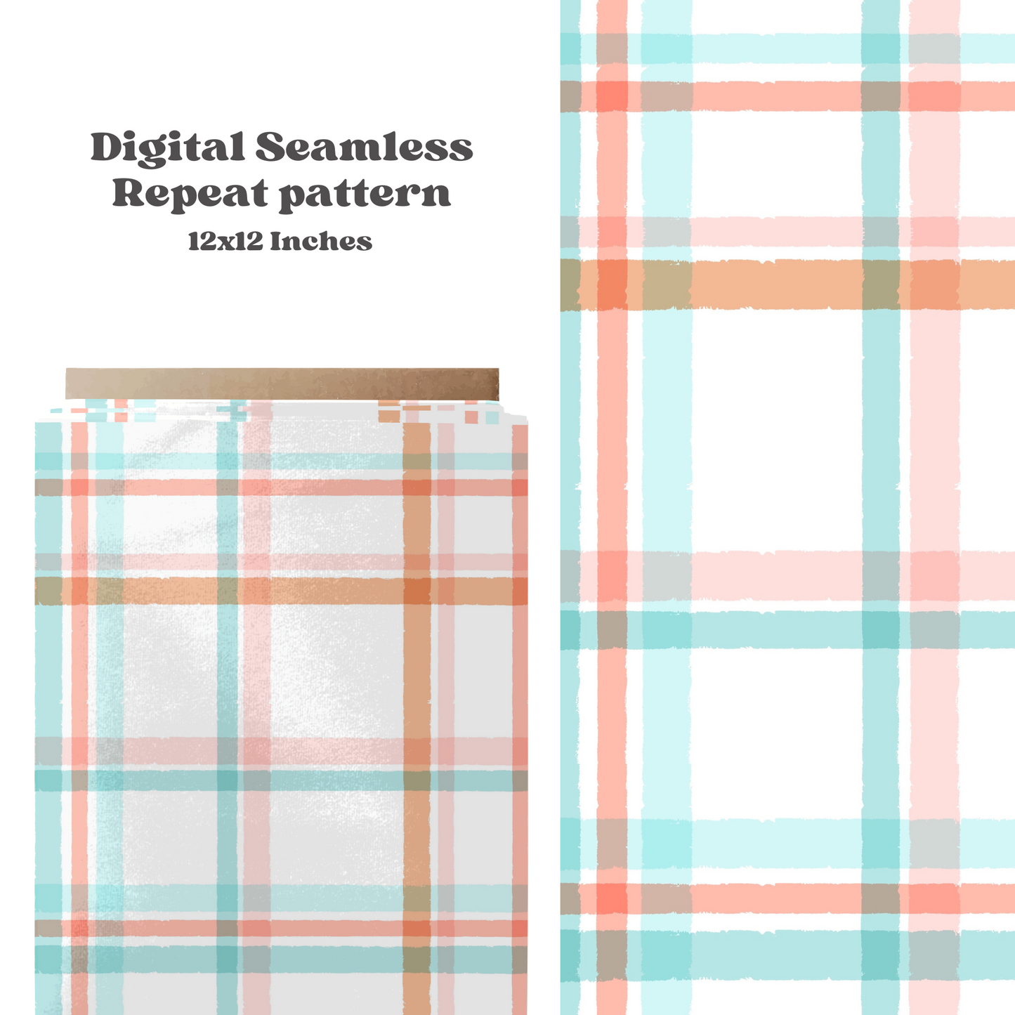 Pastel spring gingham Pattern